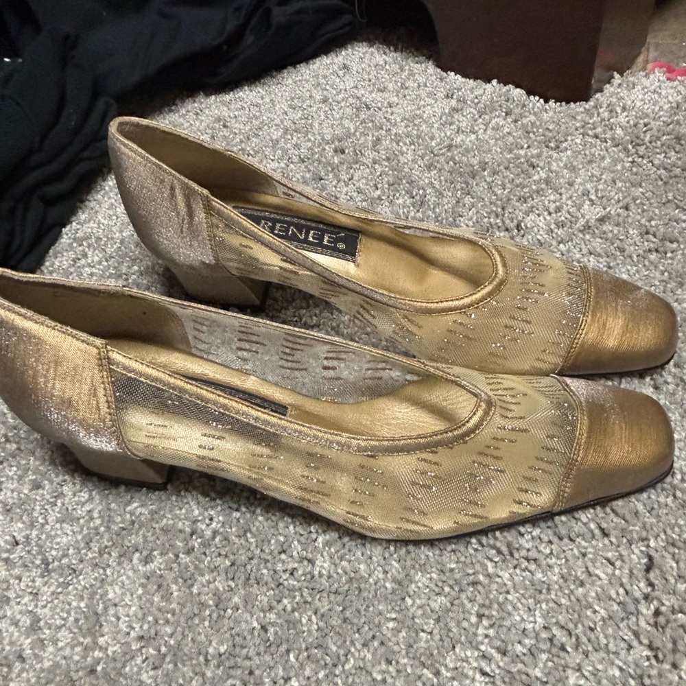 J.Renee Gold Women's Heels